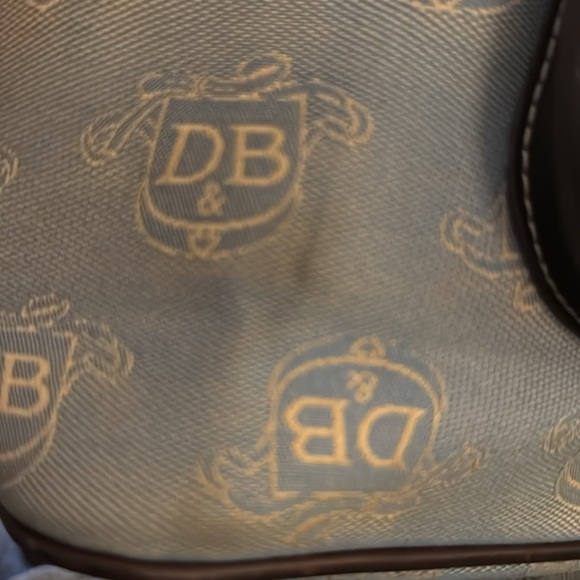 Dooney & Bourke East West Canvas / Leather Trim Donegal Crest Tote Shoulder Bag - Picture 16 of 16